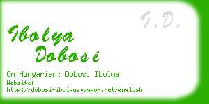 ibolya dobosi business card